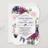 Charm Lavender Lila Blumenblut Brautparty Einladung (Vorderseite)