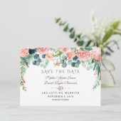 Charm Lavender Lila Blumenblüte Save the Date (Stehend Vorderseite)