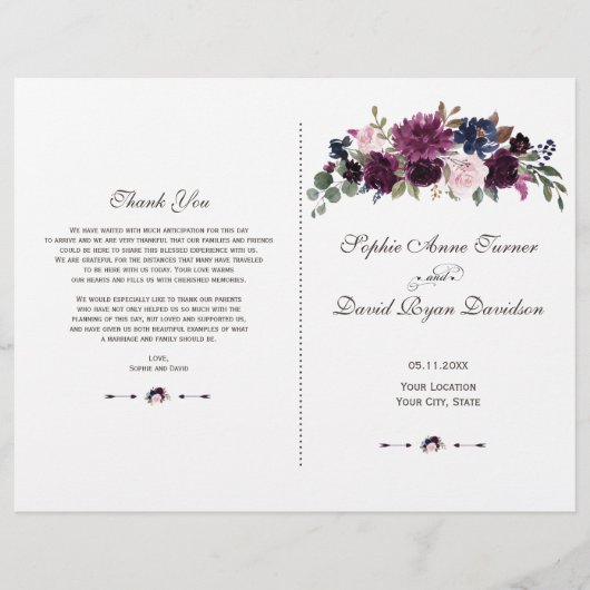 Charm Lavender Navy Blumenzellenprogramm (Vorderseite)