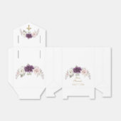 Charm Lavender Pink Blush Blume Monogramm Taufe Geschenkschachtel (Ungefaltet)