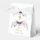 Charm Lavender Pink Blush Blume Monogramm Taufe Geschenkschachtel (Vorderseite)