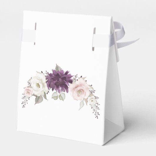 Charm Lavender Pink Blush Blume Monogramm Taufe Geschenkschachtel (Rückseite)