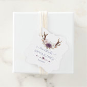 Charm Lavender Pink White Blume Antlers Wedding Geschenkanhänger (Beispiel)