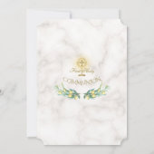 Charm Lemon Branches Marble Gold Heilige Kommune Einladung (Rückseite)