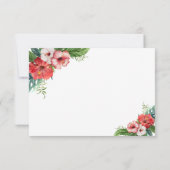 Charm Luau Flamingo Tropical Floral Save the Date (Rückseite)