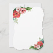 Charm Luau Flamingo Tropical Floral Wedding Einladung (Rückseite)