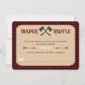 Charm Lumberjack Jäger Jäger Würfel Raffel Ticket Einladung (Vorderseite)