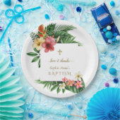 Charm Lush Tropical Garden Blume Blühende Hochzeit Pappteller (Party)
