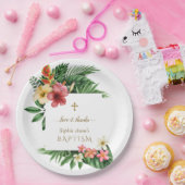 Charm Lush Tropical Garden Blume Blühende Hochzeit Pappteller (Party)