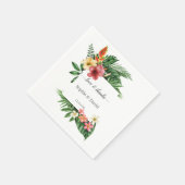 Charm Lush Tropical Garden Blume Blühende Hochzeit Serviette (Ecke)