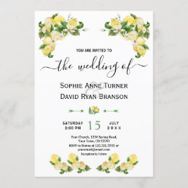 Charm Mediterranean Lemon Obstbäume Blume Hochzeit Einladung
