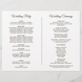 Charm Merlot Navy Blue Floral Wedding Programm (Rückseite)