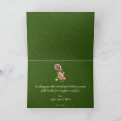 Charm Merry Christmas Fairy Family Foto Karte (Innenseite)