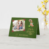 Charm Merry Christmas Fairy Family Foto Karte (Gelbe Blume)