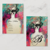 CHARM MONOGRAM Gold Metall Visitenkarte (Vorne/Hinten)