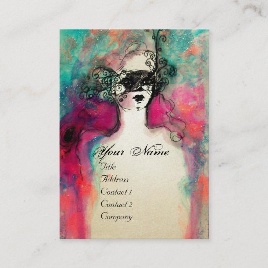 CHARM MONOGRAM Gold Metall Visitenkarte (Vorderseite)