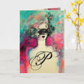 CHARM MONOGRAM / Happy Birthday Karte (Gelbe Blume)