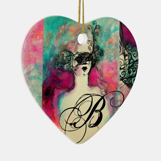 CHARM MONOGRAM, Herz Keramikornament (Rechts)