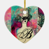 CHARM MONOGRAM, Herz Keramikornament (Vorne)