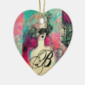 CHARM MONOGRAM, Herz Keramikornament (Links)