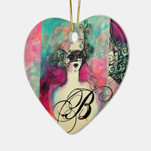 CHARM MONOGRAM, Herz Keramikornament (Links)