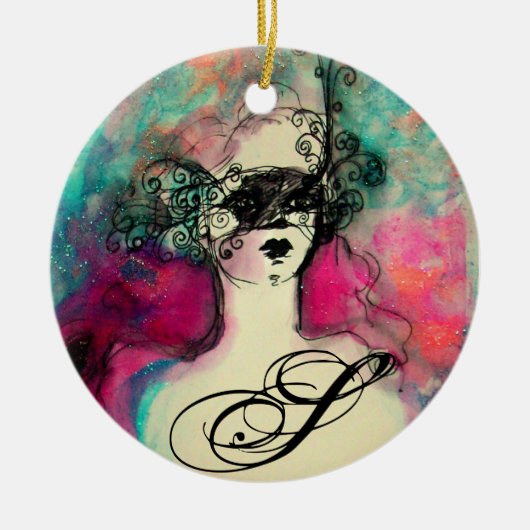 CHARM MONOGRAM KERAMIKORNAMENT (Vorne)