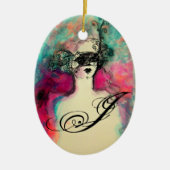 CHARM MONOGRAM KERAMIKORNAMENT (Vorne)