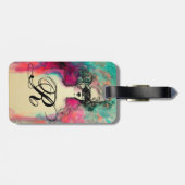 CHARM MONOGRAM / Mysteriöse Schönheit mit Maske Gepäckanhänger (Rückseite horizontal)