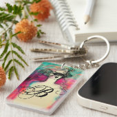 CHARM MONOGRAM / Mysteriöse Schönheit mit Maske Schlüsselanhänger (Vorderseite rechts)