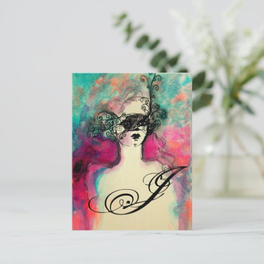 CHARM MONOGRAM POSTKARTE (Stehend Vorderseite)