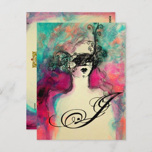 CHARM MONOGRAM POSTKARTE (Vorne/Hinten)