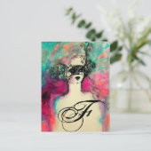 CHARM MONOGRAM POSTKARTE (Stehend Vorderseite)