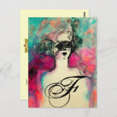 CHARM MONOGRAM POSTKARTE (Vorne/Hinten)