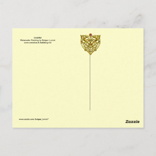 CHARM MONOGRAM POSTKARTE (Rückseite)