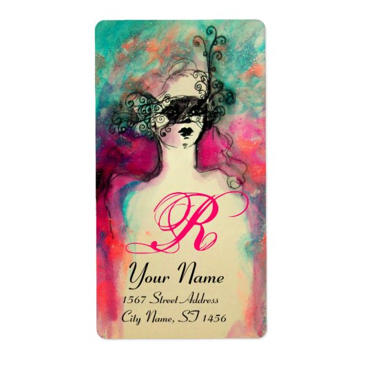 CHARM MONOGRAM, rosa schwarz blau (Vorne)