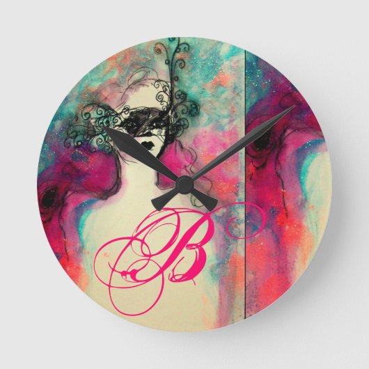 CHARM MONOGRAM RUNDE WANDUHR (Vorderseite)