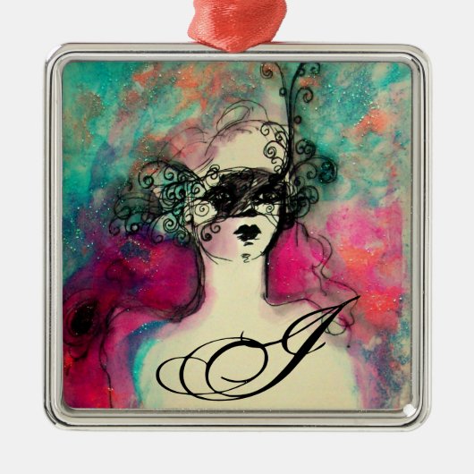 CHARM MONOGRAM SILBERNES ORNAMENT (Vorne)