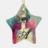 CHARM MONOGRAM, Stern Keramik Ornament (Links)