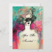 CHARM MONOGRAM , Sweet 16 Masquerade Party Einladung (Rückseite)