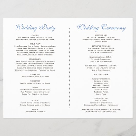 Charm Navy Blue Blush Blume Bloom Programm Flyer (Hinten)