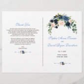 Charm Navy Blue Blush Blume Bloom Programm Flyer (Vorne)