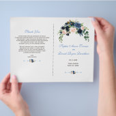 Charm Navy Blue Blush Blume Bloom Programm Flyer (Hand)