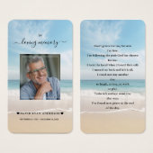 Charm Ocean Beach View Foto Beerdigung Gebet (Vorne & Hinten)