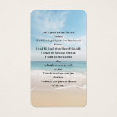 Charm Ocean Beach View Foto Beerdigung Gebet (Rückseite)