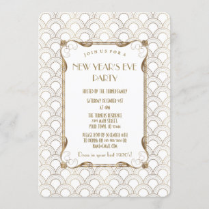 Charm Old Hollywood Great Gatsby New Year Party Einladung