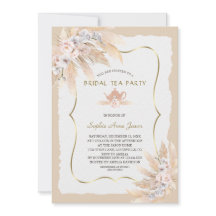 Charm Pampas Grass Orchid Rose Bridal Tee Party