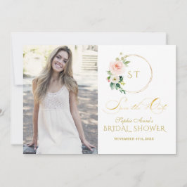 Charm Pink Blush Blume Gold Save The Date