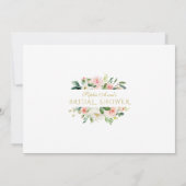 Charm Pink Blush Blume Gold Save The Date (Rückseite)