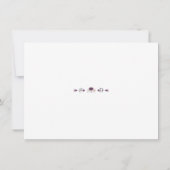 Charm Pink Blush Floral Antler Save the Date (Rückseite)