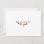 Charm Pink Blush Floral Antler Save the Date (Rückseite)